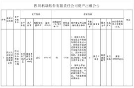 四川科瑞軟件有限責任公司資產出租公告